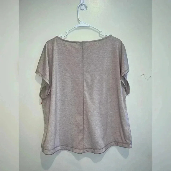 Indygena Oatmeal V Neck Short Sleeve Blouse - Picture 5 of 5